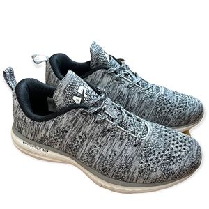 APL TechLoom Pro Sneakers Tennis Shoes womens Metallic Silver White Size 7.5
